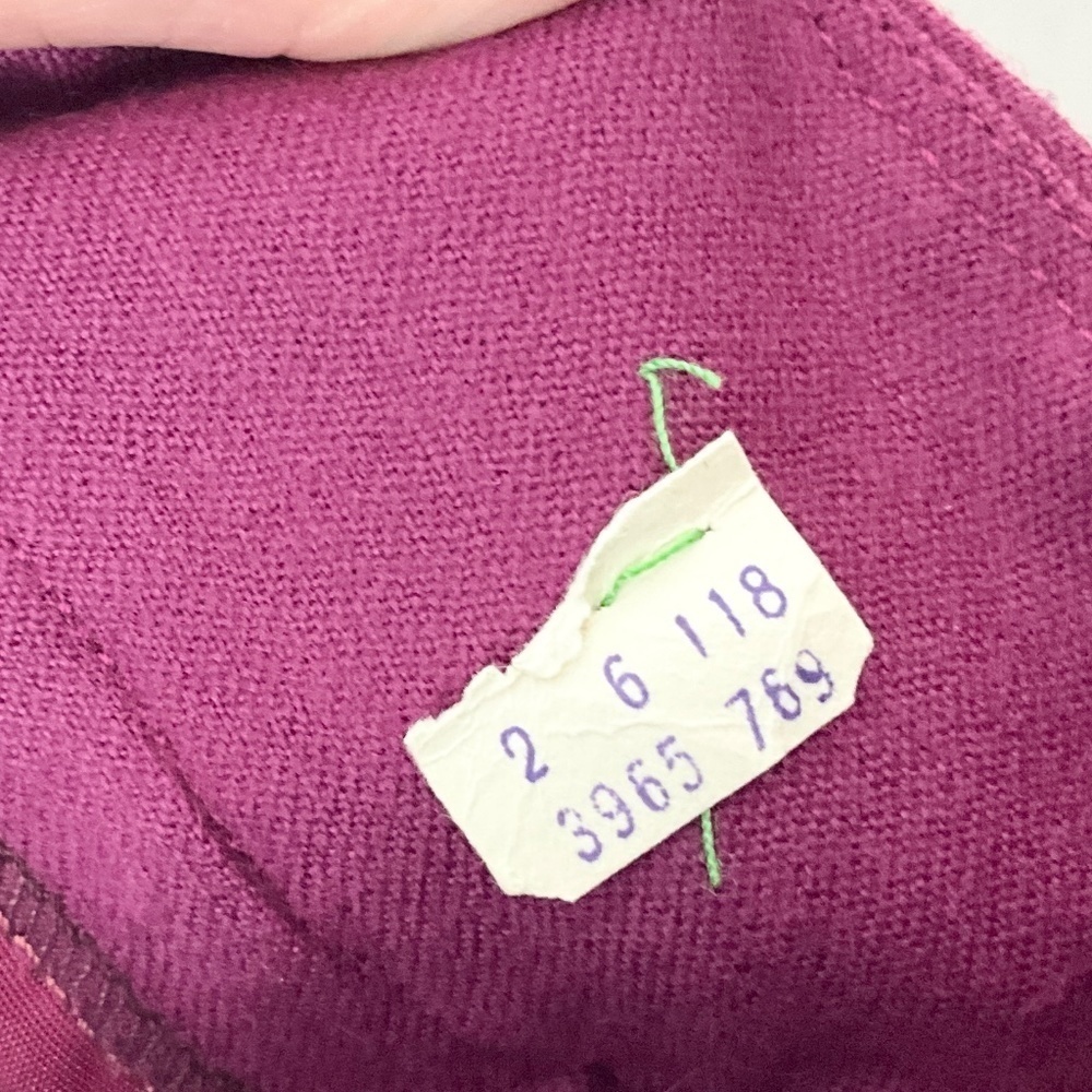 NWT Vintage Deadstock 60s Maxi Skirt Compagnie baie d’Hudson Wool Magenta Sz 6 - Picture 13 of 14